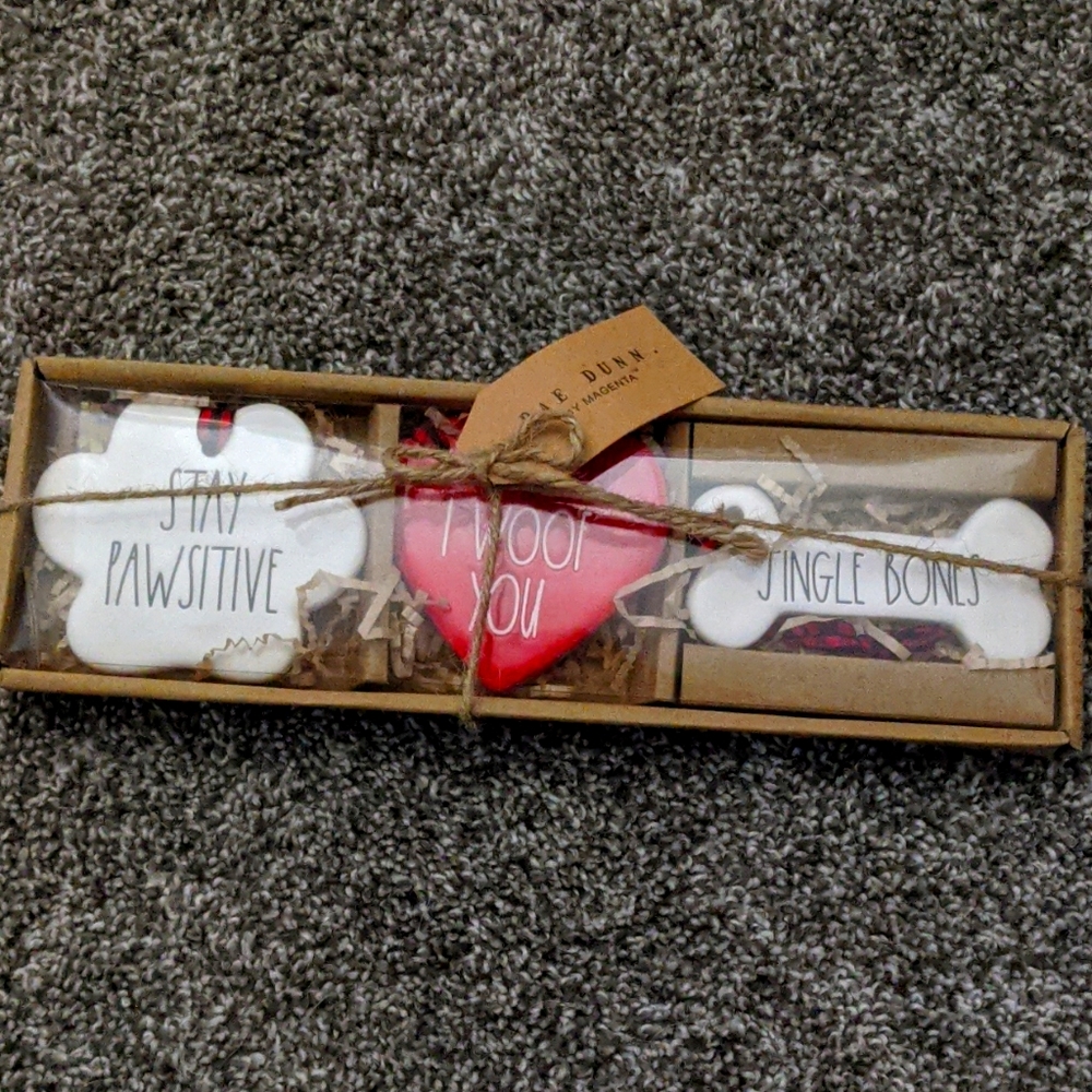 Rae Dunn Dog Christmas Ornaments